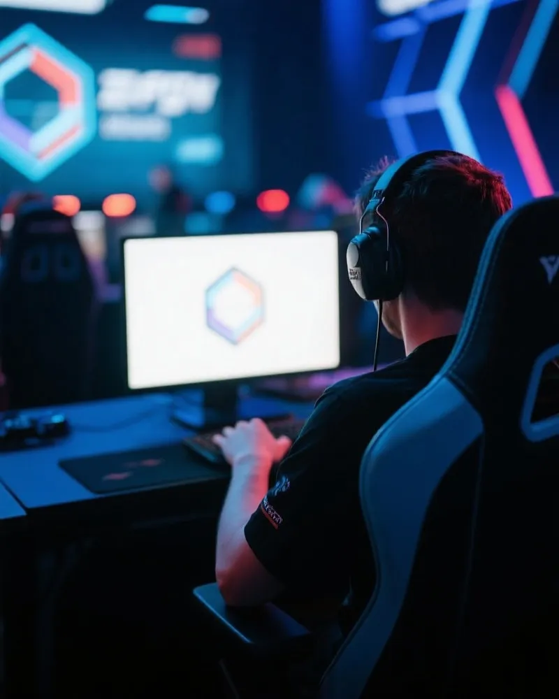 电竞选手比赛瞬间