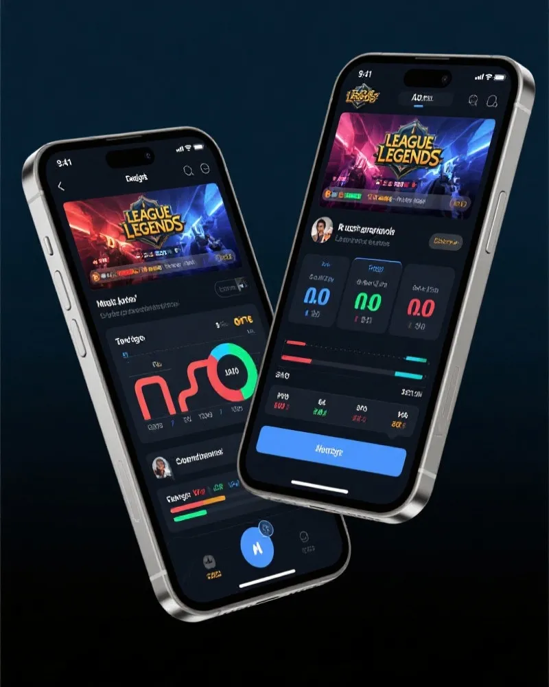 英雄联盟赛事App界面展示